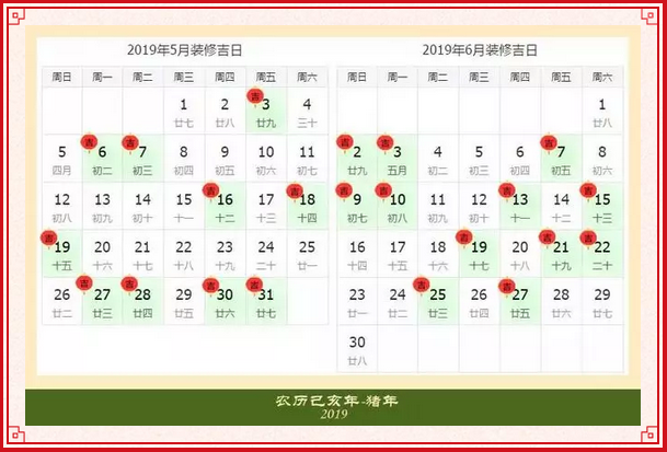 2019年裝修開工吉日一覽表 2019年裝修開工吉日一覽表