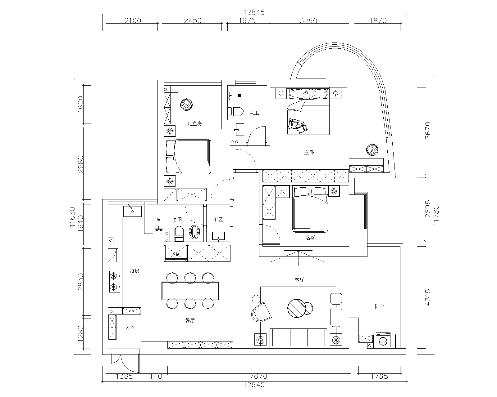 三葉石新作 | 華泰壹品125㎡，簡約純粹的美